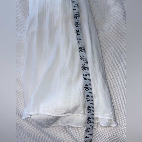 Women’s Italian white sleeveless lace&crochet top + flowy bottom dress Sz Large - Picture 7 of 13